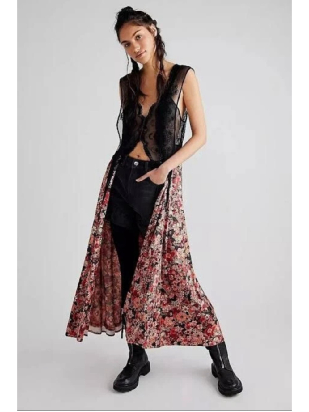 Free People Women's Hideaway Maxi Top sz Lg